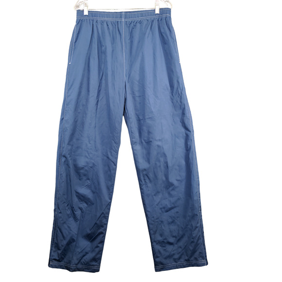 Travel Smith Men's Track Pants Blue Large Drawstring Waist Ankle Zip Mesh Lined - Picture 1 of 12